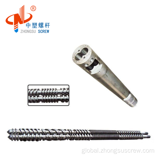 Twin Tube Extruder Screw PVC tube nitriding parallel twin tube extruder screw Manufactory